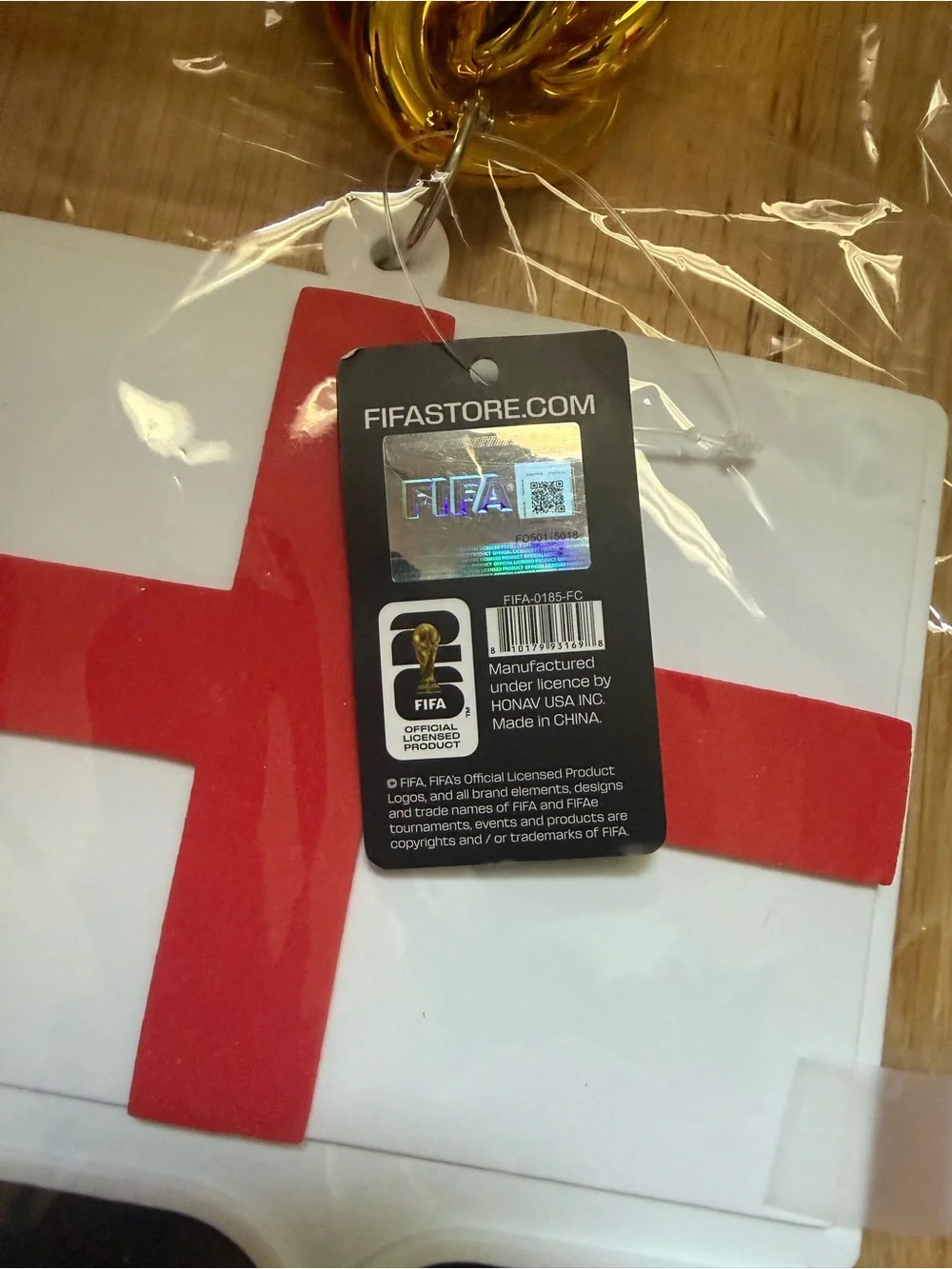 England Soccer World Cup Fan Gear - Fifa Scarf w/ Giant Necklace Red/White (NEW)